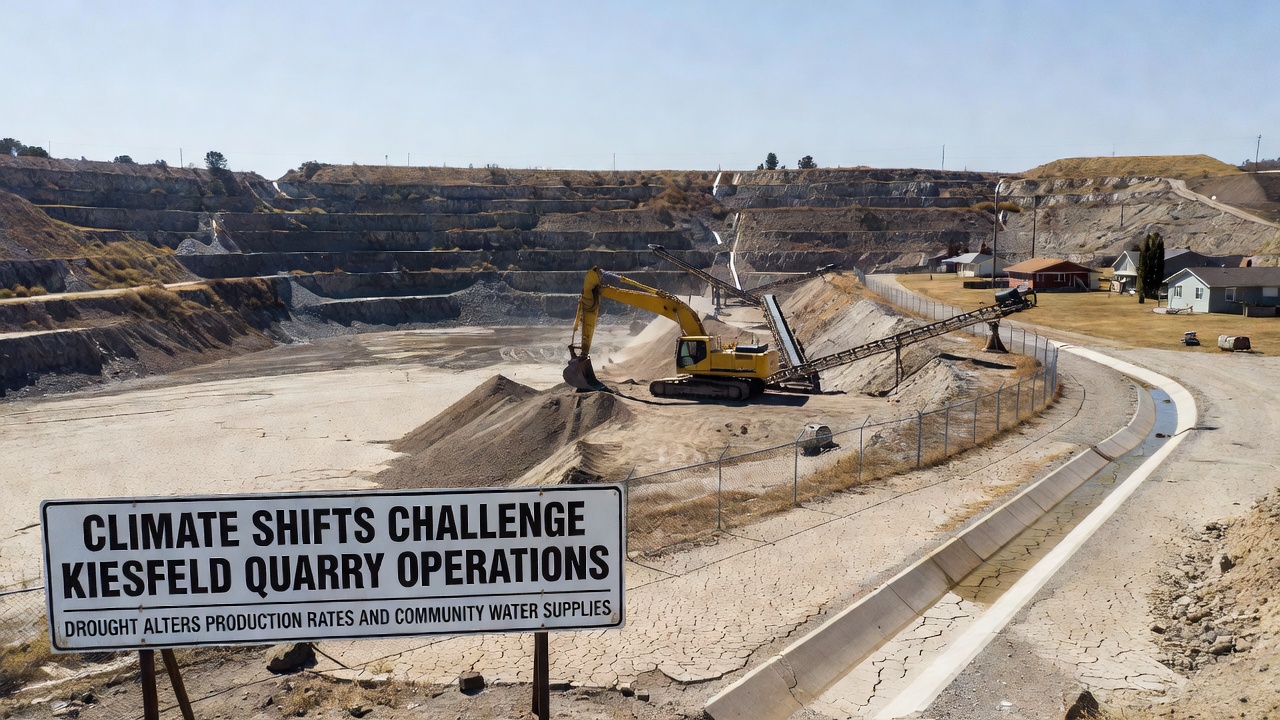 Climate-Driven Droughts Disrupt Kiesfeld Quarry Activities and Strain Regional Water Supplies