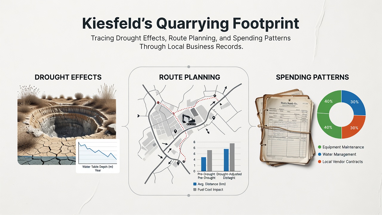 Kiesfeld Quarry Records Reveal Drought Impacts on Logistics and Local Spending